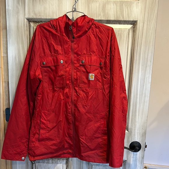Carhartt Men's Red Hooded Jacket - Picture 1 of 5